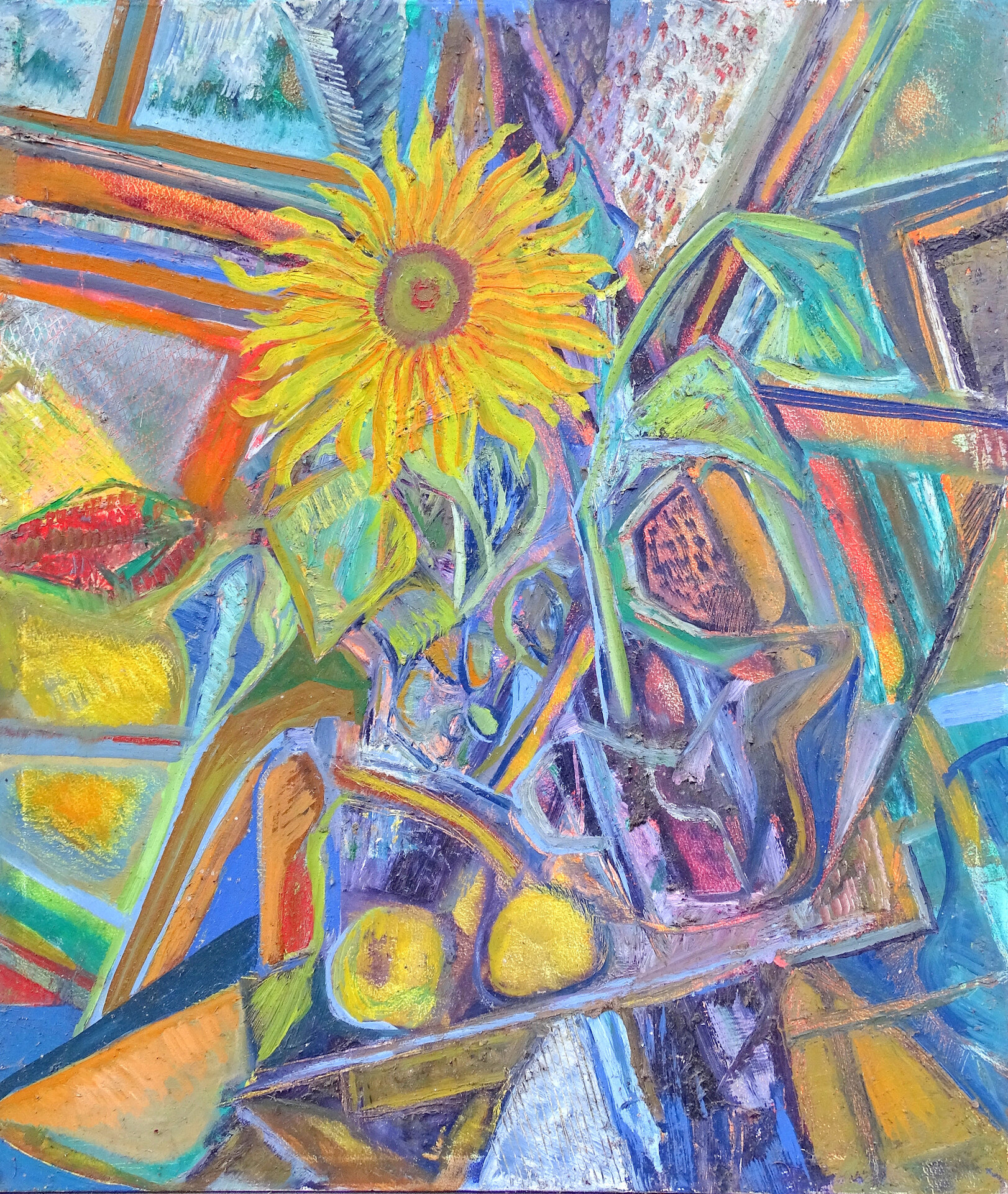 Wolfgang Bittkau - Sonnenblume und Äpfel