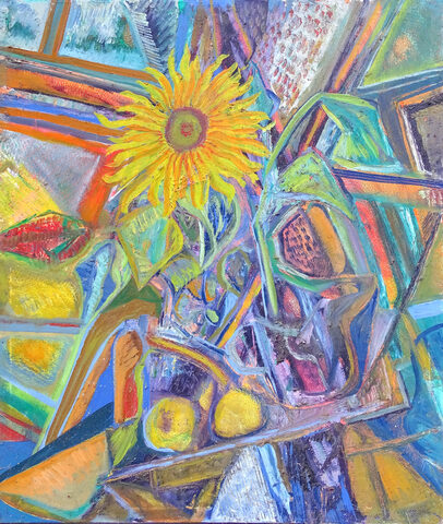 Wolfgang Bittkau - Sonnenblume und Äpfel