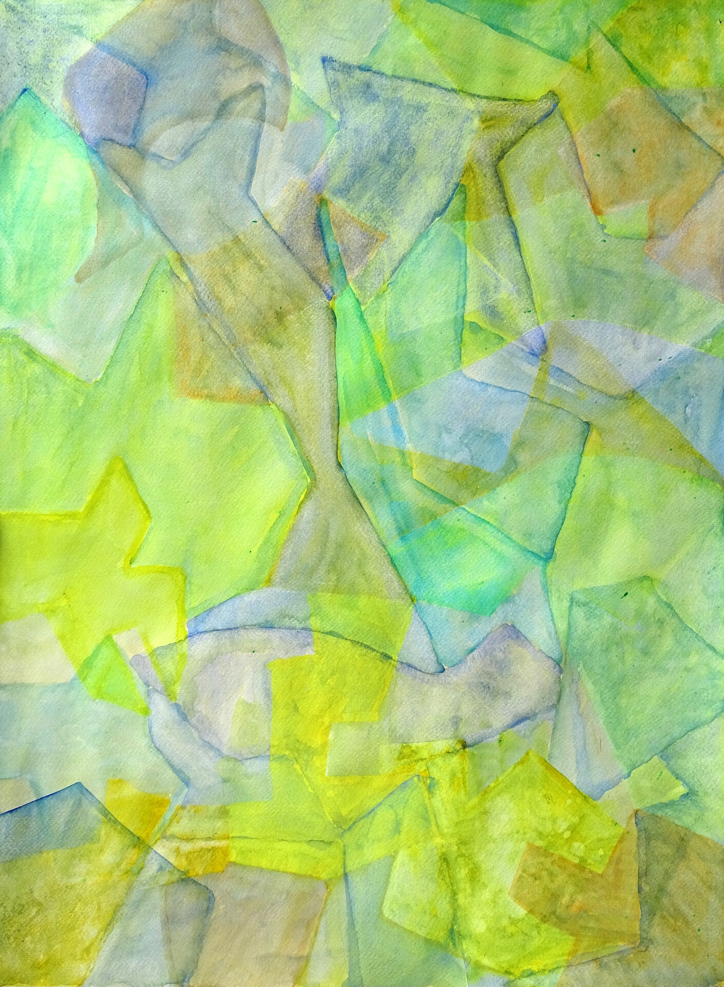 Wolfgang Bittkau - Studie in Gelb-Blau