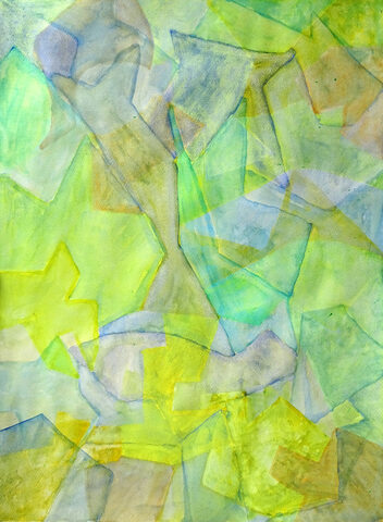 Wolfgang Bittkau - Studie in Gelb-Blau